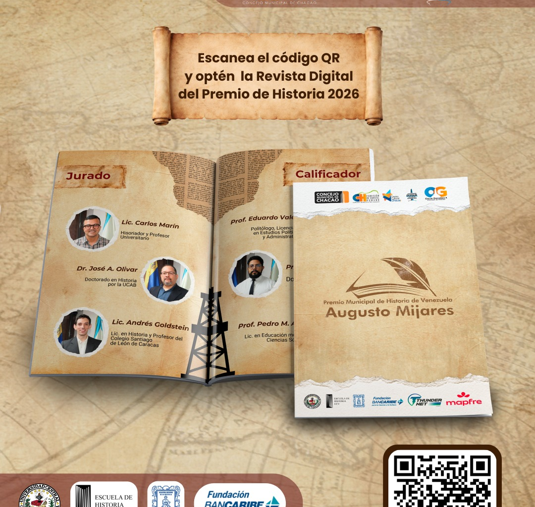 Disfruta el Premio Municipal de Historia de Venezuela “Augusto Mijares” 2026